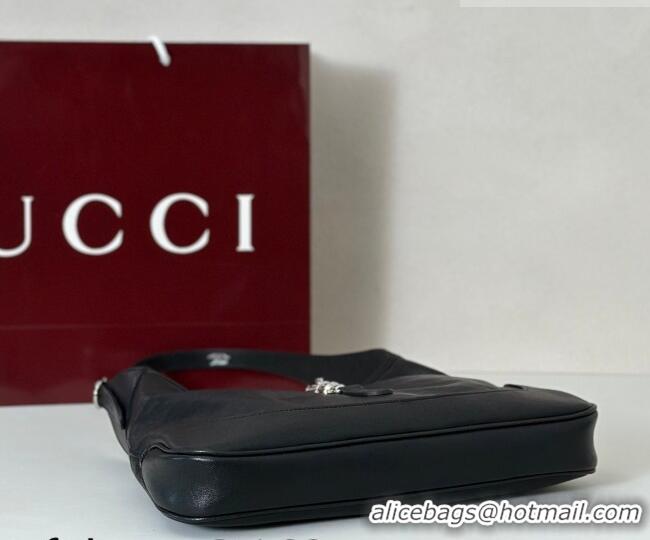Buy Cheap Gucci Jackie Slim medium shoulder bag in Lambskin Leather 863136 Black 2026