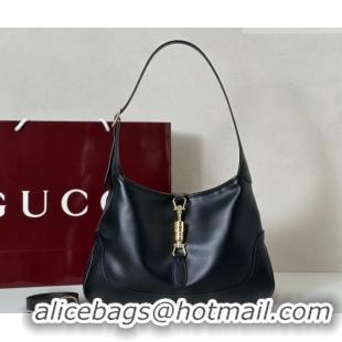 Best Price Gucci Jackie Slim medium shoulder bag in Shiny Leather 863136 Black 2026