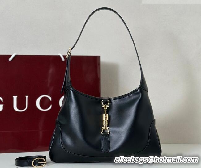 Best Price Gucci Jackie Slim medium shoulder bag in Shiny Leather 863136 Black 2026