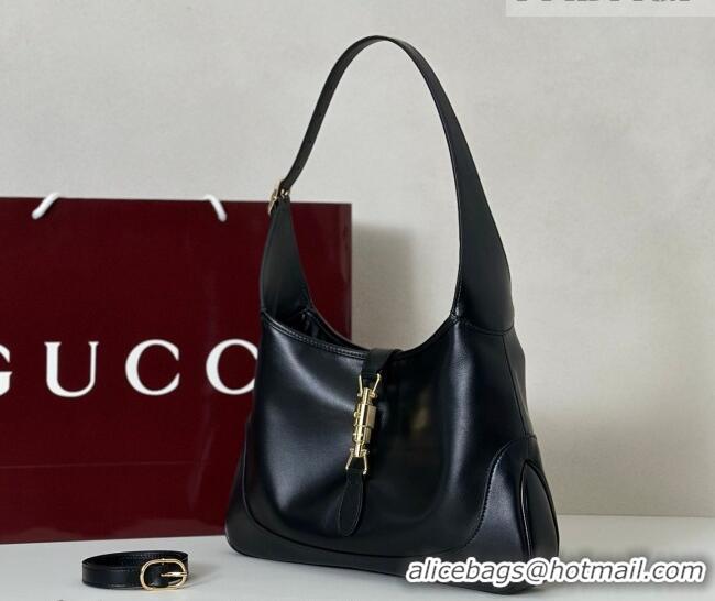 Best Price Gucci Jackie Slim medium shoulder bag in Shiny Leather 863136 Black 2026