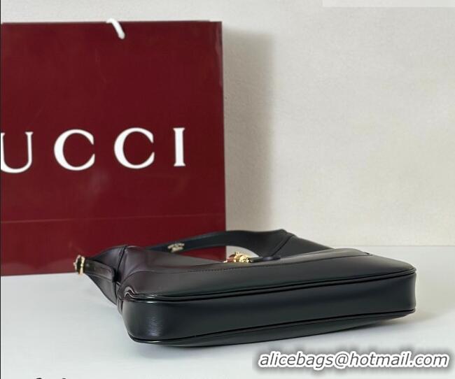Best Price Gucci Jackie Slim medium shoulder bag in Shiny Leather 863136 Black 2026