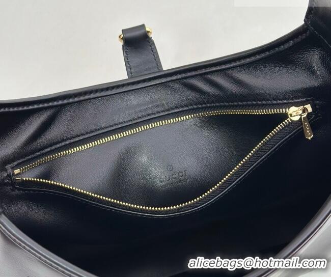 Best Price Gucci Jackie Slim medium shoulder bag in Shiny Leather 863136 Black 2026