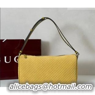 Best Price Gucci Half Horsebit large shoulder bag in GG Suede 862530 Yellow 2026