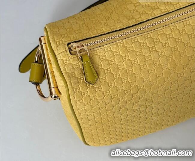 Best Price Gucci Half Horsebit large shoulder bag in GG Suede 862530 Yellow 2026