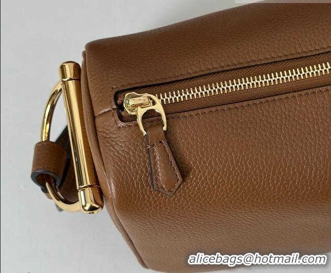 New Design Gucci Half Horsebit medium shoulder bag in Leather 860787 Brown 2026