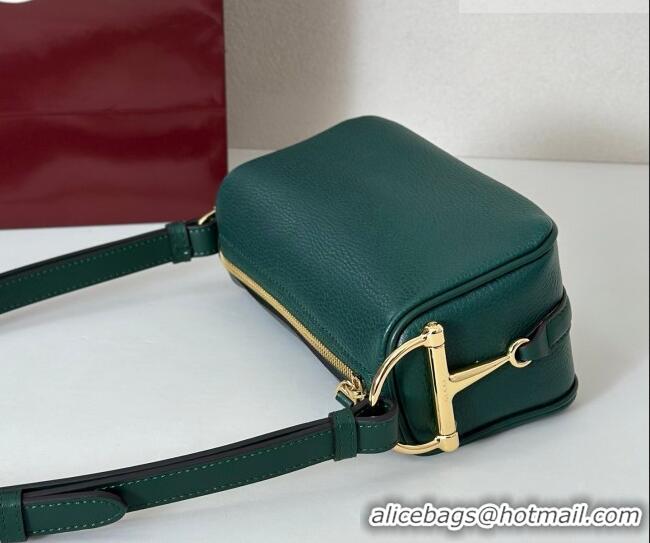 Grade Design Gucci Half Horsebit mini shoulder bag in Grainy Leather 860784 Dark Green 2026