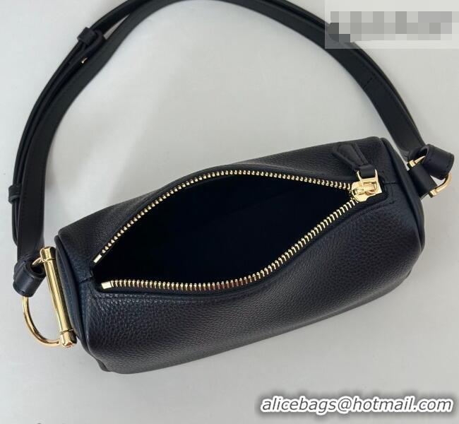 Luxury Discount Gucci Half Horsebit mini shoulder bag in Grainy Leather 860784 Black 2026