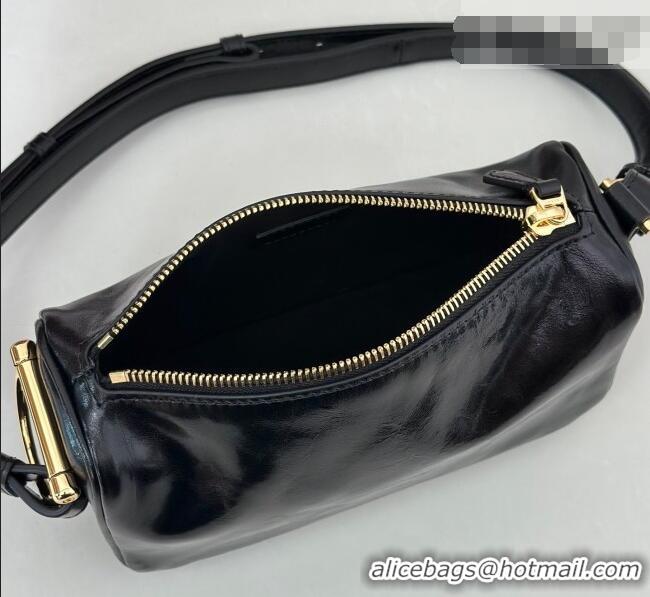 Cheapest Gucci Half Horsebit mini shoulder bag in Crinkle Patent Leather 860784 Black 2026