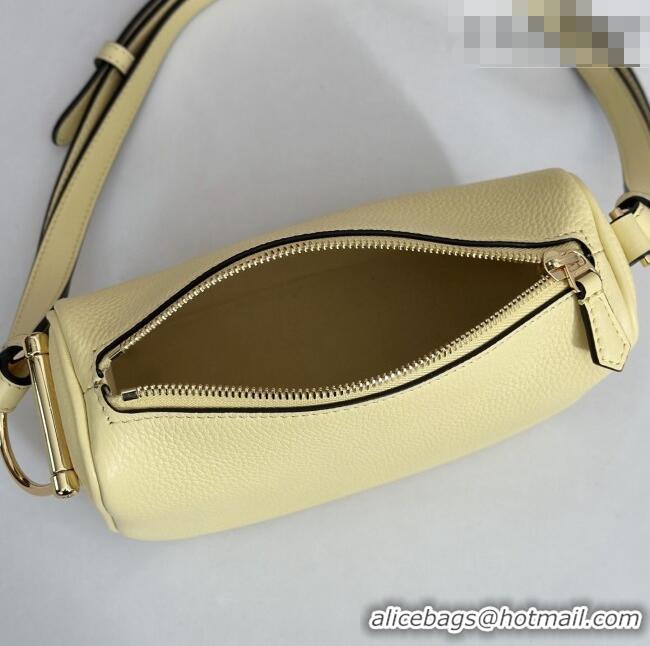 Grade Quality Gucci Half Horsebit mini shoulder bag in Grainy Leather 860784 Light Yellow 2026