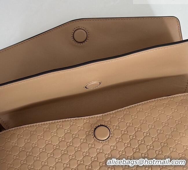 Grade Design Gucci Medium shoulder bag with chain in GG Leather 857622 Light Brown 2026