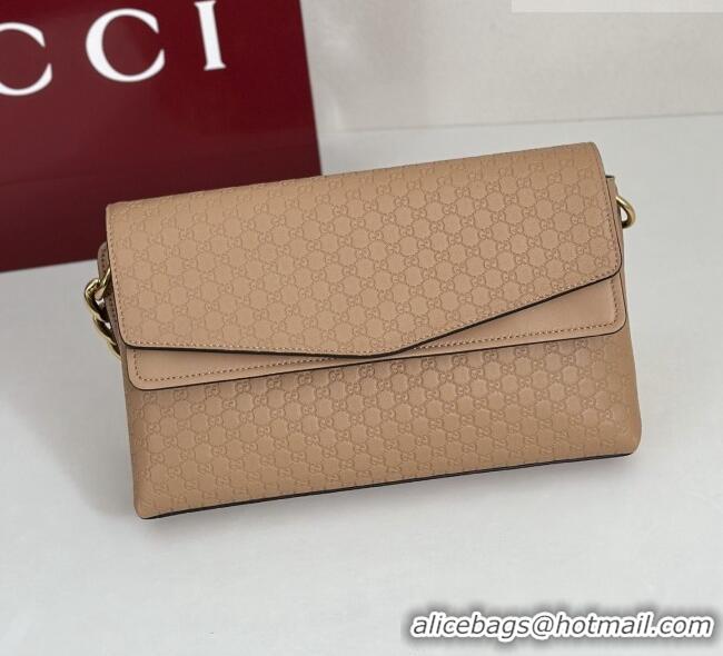Grade Design Gucci Medium shoulder bag with chain in GG Leather 857622 Light Brown 2026