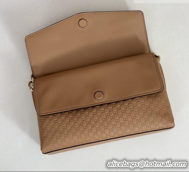 Grade Design Gucci Medium shoulder bag with chain in GG Leather 857622 Light Brown 2026