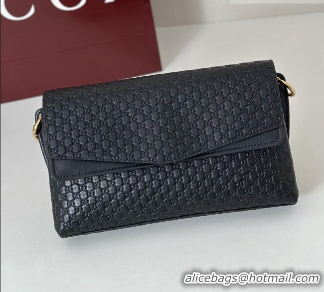 Best Price Gucci Medium shoulder bag with chain in GG Leather 857622 Black 2026