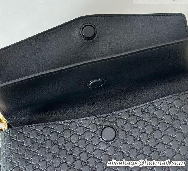 Best Price Gucci Medium shoulder bag with chain in GG Leather 857622 Black 2026