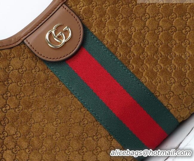 Grade Quality Gucci Giglio Small Tote Bag in GG Suede 860845 Brown 2026
