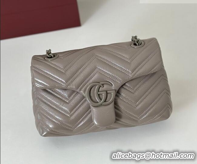 Trendy Design Gucci GG Marmont Leather small shoulder bag 855371 Grey 2026