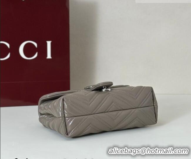 Trendy Design Gucci GG Marmont Leather small shoulder bag 855371 Grey 2026