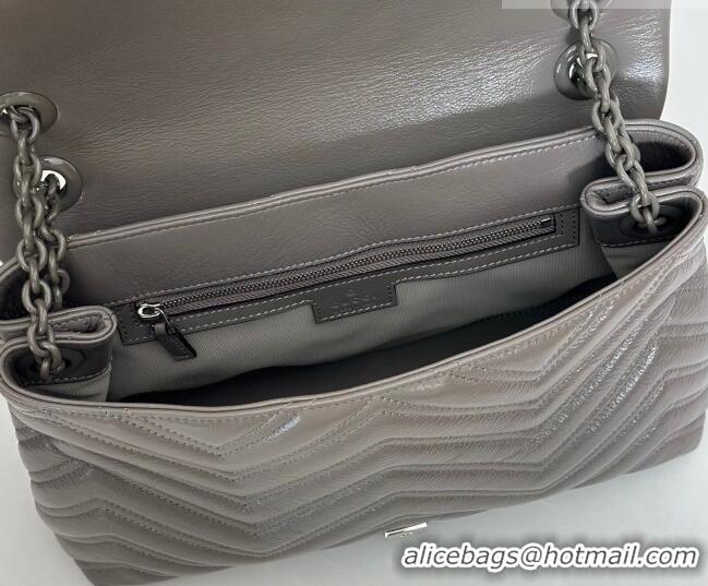 Best Grade Gucci GG Marmont Leather medium shoulder bag 850676 Grey 2026