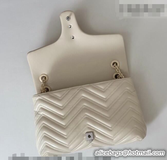 Classic Specials Gucci GG Marmont Leather medium shoulder bag 850676 Ivory White 2026