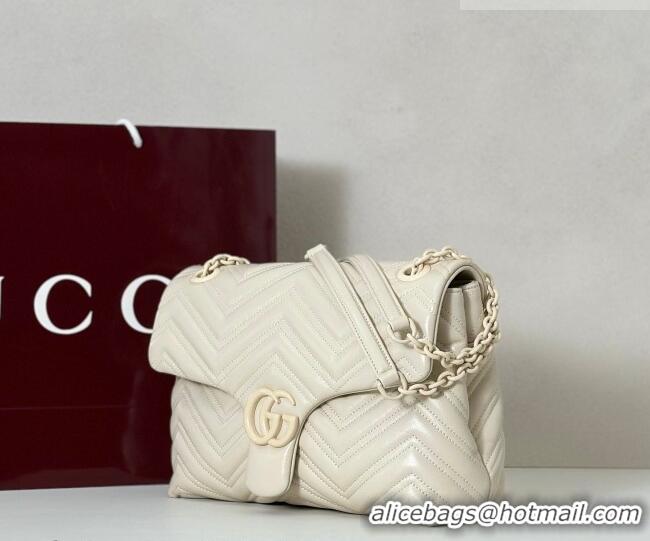 Classic Specials Gucci GG Marmont Leather medium shoulder bag 850676 Ivory White 2026