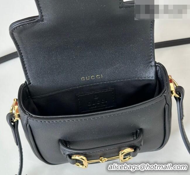 Affordable Price Gucci Horsebit 1955 Leather Micro Bag 851620 Black 2026