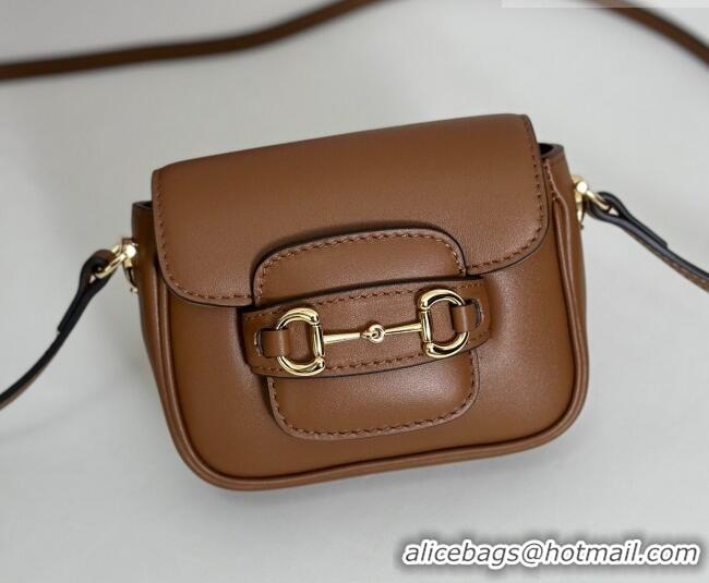 Reasonable Price Gucci Horsebit 1955 Leather Micro Bag 851620 Brown 2026
