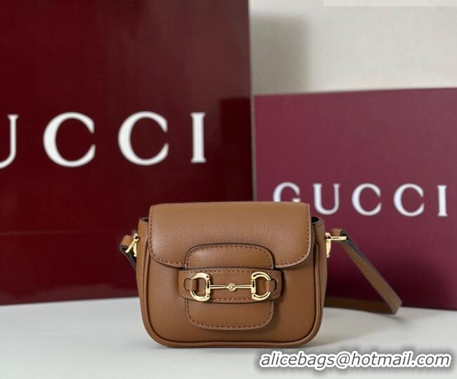 Reasonable Price Gucci Horsebit 1955 Leather Micro Bag 851620 Brown 2026