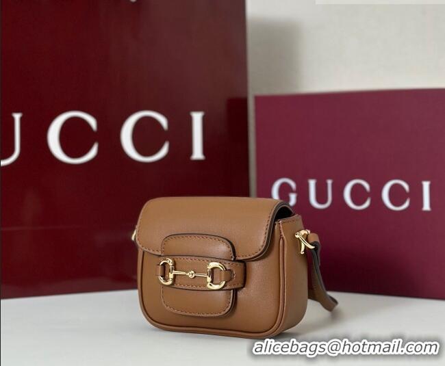 Reasonable Price Gucci Horsebit 1955 Leather Micro Bag 851620 Brown 2026
