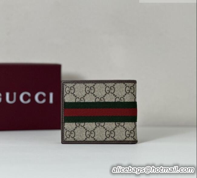 Buy Discount Gucci Bi-fold Wallet in GG Canvas 834271 Beige/Brown 2026