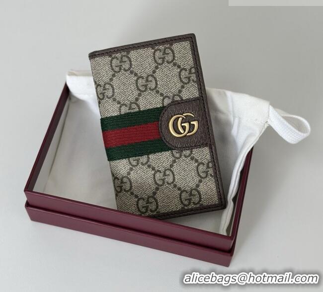 Famous Brand Gucci Long Card Case in GG Canvas 834691 Beige/Brown 2026