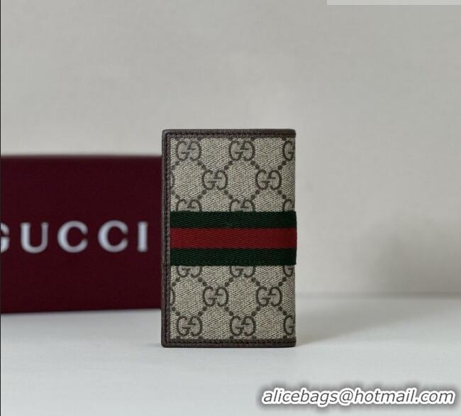 Famous Brand Gucci Long Card Case in GG Canvas 834691 Beige/Brown 2026