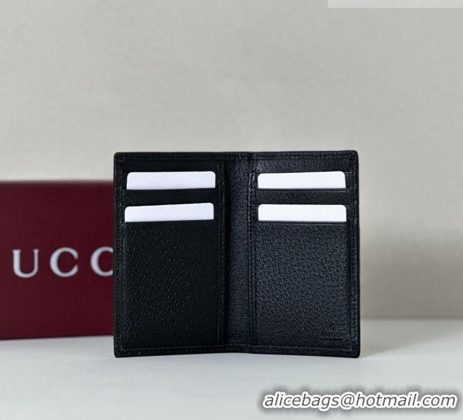 Top Grade Gucci Long Card Case in 834691 Black Leather 2026