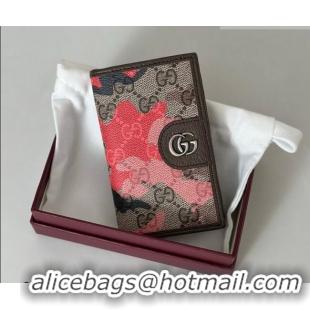 Super Quality Gucci Long Card Case in Camouflage GG Fabric 834691 Pink/Red 2026