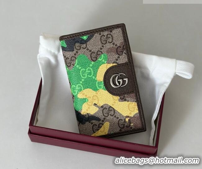 Buy Cheap Gucci Long Card Case in Camouflage GG Fabric 834691 Green/Yellow 2026