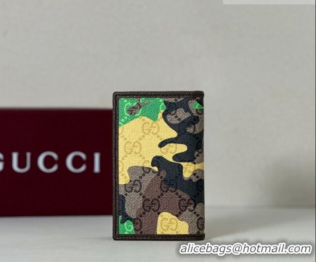 Buy Cheap Gucci Long Card Case in Camouflage GG Fabric 834691 Green/Yellow 2026