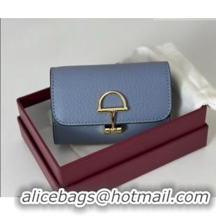 Top Design Gucci Softbit Leather card case with Half Horsebit 828148 Light Blue 2026