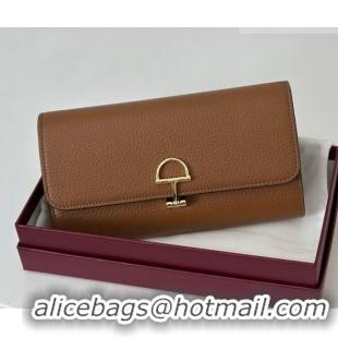 Best Quality Gucci Softbit Leather Continental Wallet with Half Horsebit 828147 Brown 2026