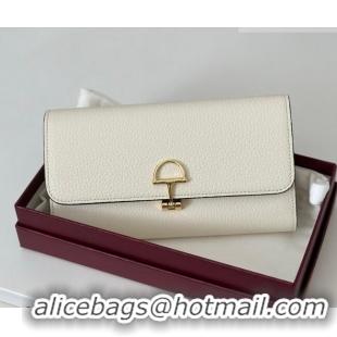 Promotional Gucci Softbit Leather Continental Wallet with Half Horsebit 828147 White 2026