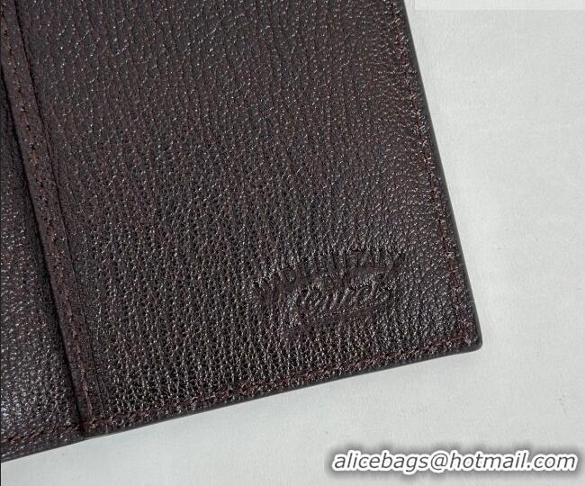 Top Quality Gucci Lira card case in Grainy Leather 867327 Dark Brown 2026