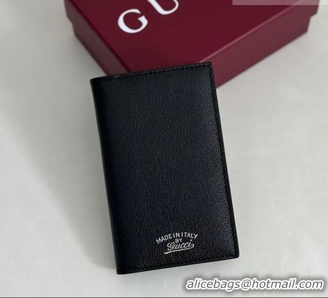 Reasonable Price Gucci Lira card case in Grainy Leather 867327 Black 2026