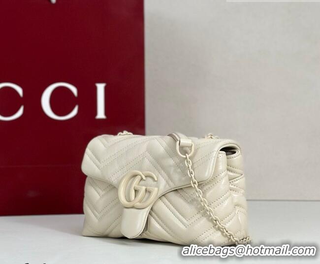 Buy Cheap Gucci GG Marmont Leather mini shoulder bag 856368 White 2026