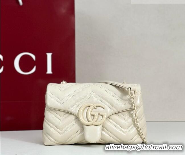 Buy Cheap Gucci GG Marmont Leather mini shoulder bag 856368 White 2026