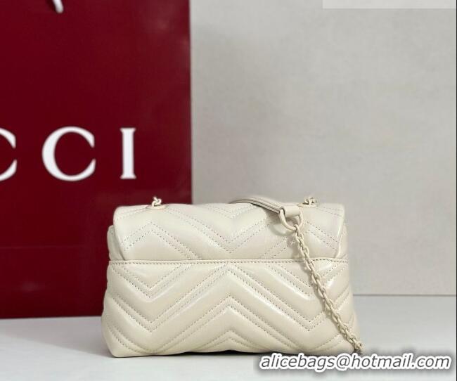 Buy Cheap Gucci GG Marmont Leather mini shoulder bag 856368 White 2026