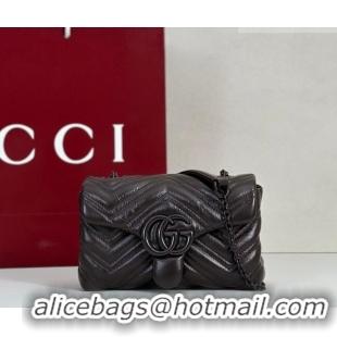 Market Sells Gucci GG Marmont Leather mini shoulder bag 856368 Dark Brown 2026