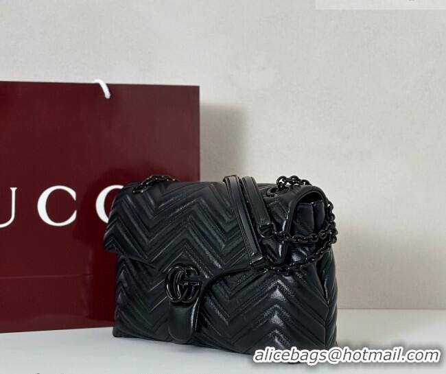 Grade Quality Gucci GG Marmont Leather medium shoulder bag 850676 Black 2026