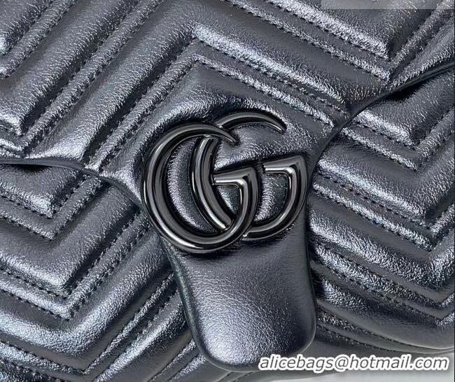 Grade Quality Gucci GG Marmont Leather medium shoulder bag 850676 Black 2026