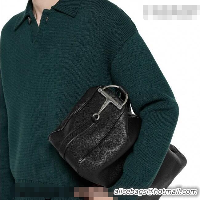 Promotional Gucci Men's Half Horsebit crossbody bag in Leather 862810 Black 2026