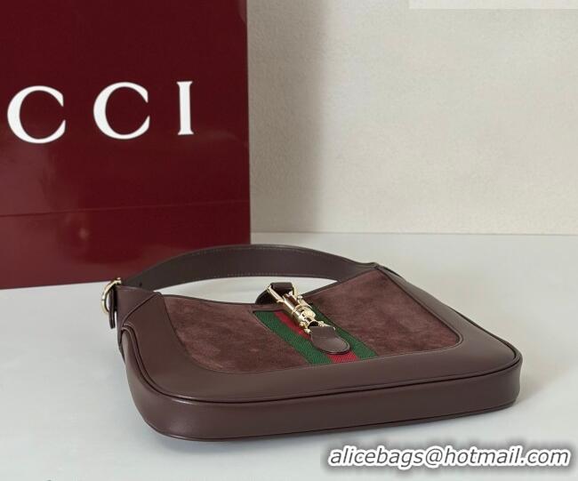 Best Price Gucci Jackie 1961 medium bag in Suede and Leather 820415 Brown 2026