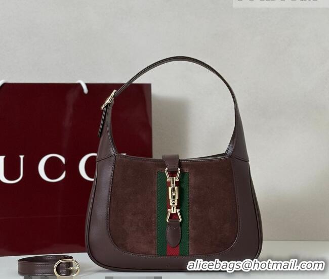 Best Price Gucci Jackie 1961 medium bag in Suede and Leather 820415 Brown 2026