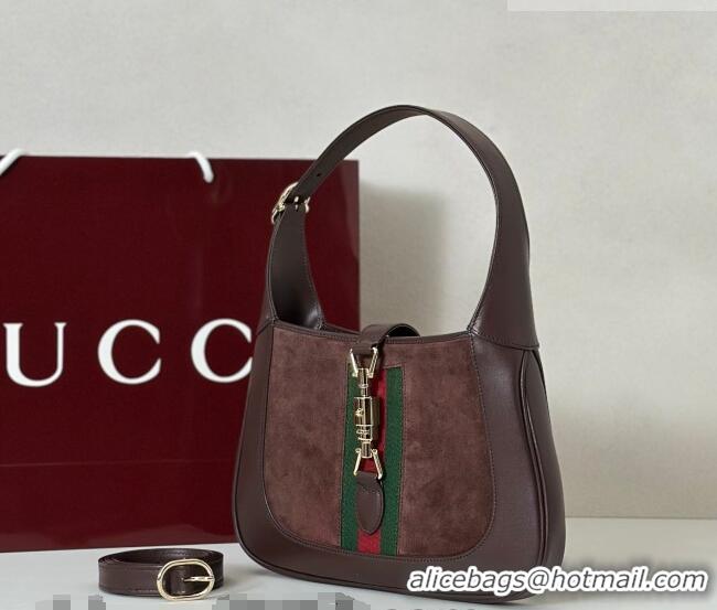Best Price Gucci Jackie 1961 medium bag in Suede and Leather 820415 Brown 2026
